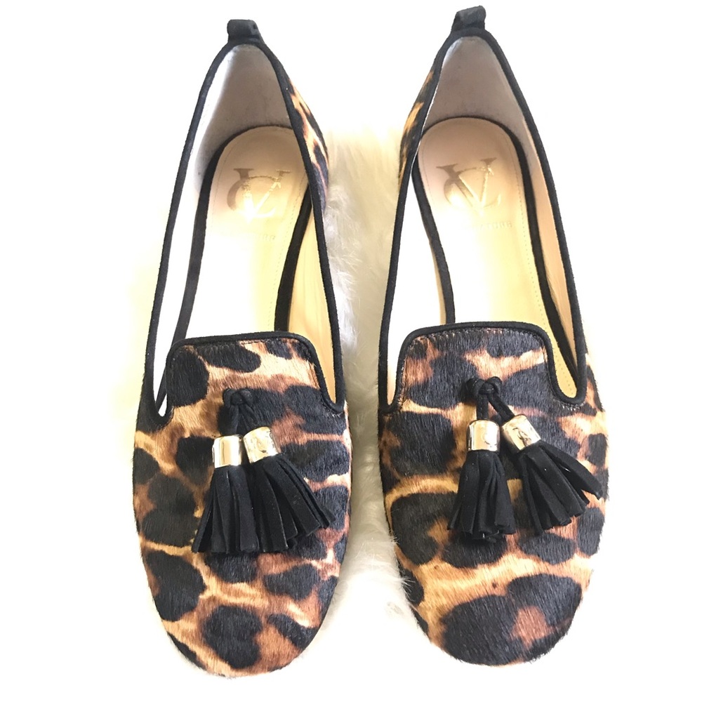 Vince Camuto calf leopard print loafers Size 6